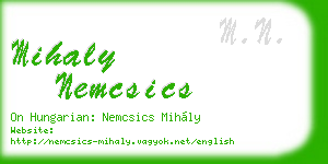 mihaly nemcsics business card